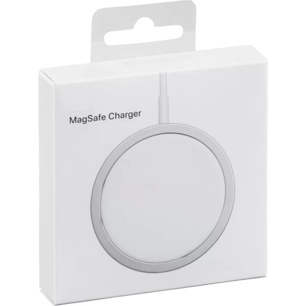 (IV) MagSafe MAGNETIC wireless charger For iPhone and AirPods (NO LOGO) - WHITE  MAGSAFE IPHONE ONLY