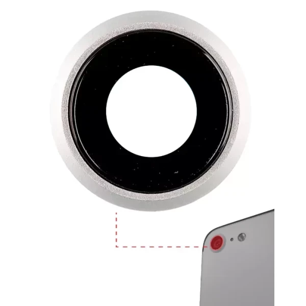 BACK CAMERA LENS WITH ADHESIVE (GLASS ONLY) COMPATIBLE FOR IPHONE 7 / 8 / SE (2020) / SE (2022) (ALL COLORS) (10 PACK) (REAL SAPPHIRE)