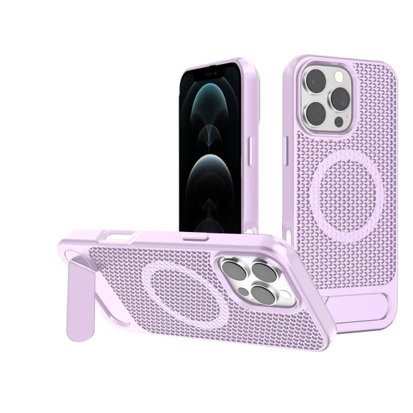 Arlo Carbon Magsafe Kickstand case - Pink  IPHONE 12 / 12 PRO