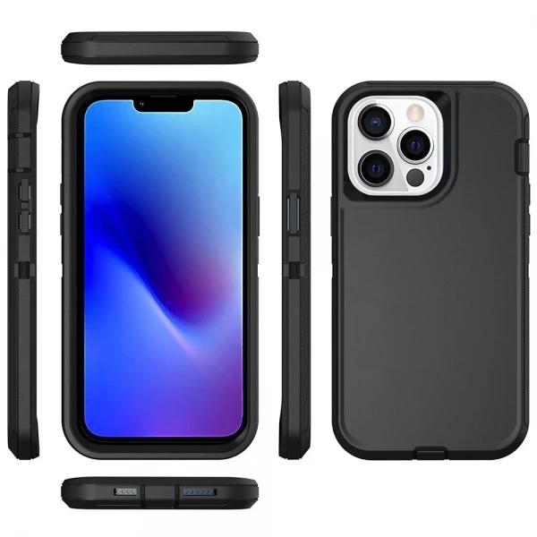 Heavy Duty Case With Clip - BLACK