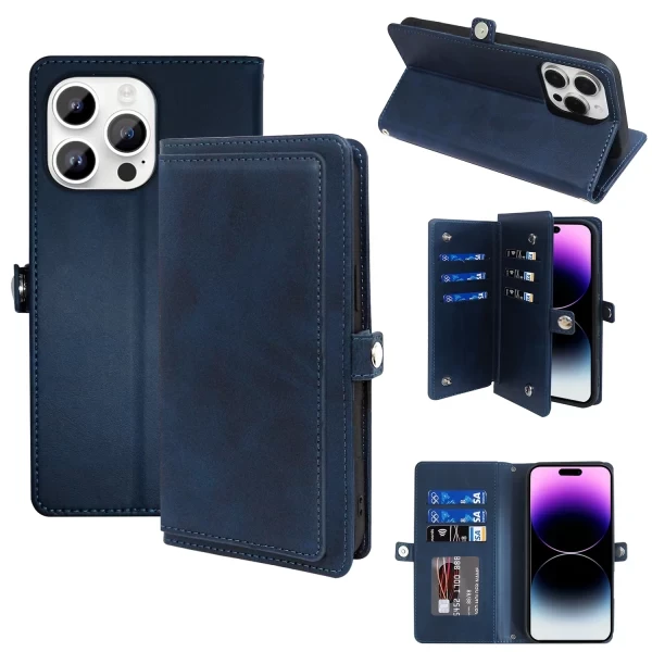 EXO MULTI LAYER 9 SLOT CC WALLET - DARK BLUE (2) IPHONE 15 PRO MAX