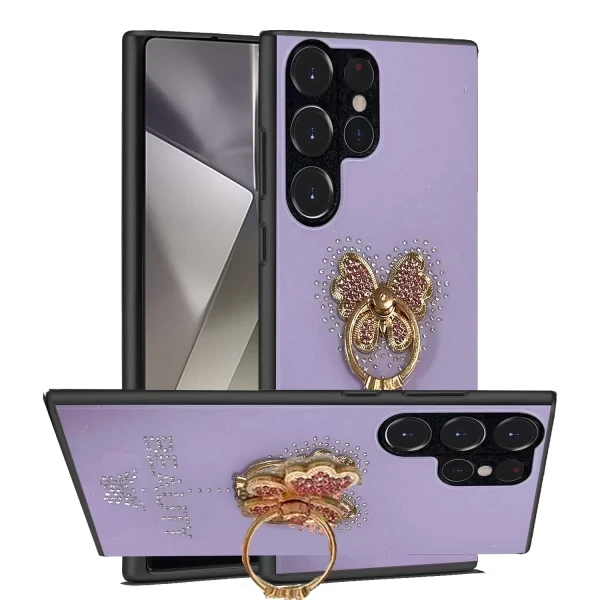 SILK BUTTERFLY RING - PURPLE (17)  GALAXY S25 ULTRA
