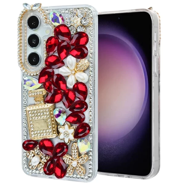 LUXOTIK FLORAL PERFUME - RED (11)  GALAXY S25 PLUS