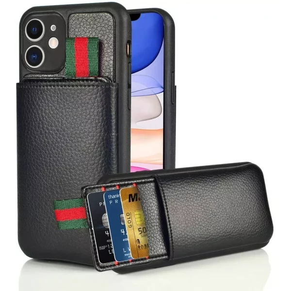 SUAVE LEATHER CC - BLACK  IPHONE 11