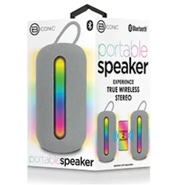 (BY) BICONIC Portable Mini Speaker with LED & FM (BC-AU-BS-119-AC) - Silver  ALL MODEL