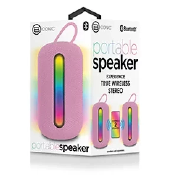 (BY) BICONIC Portable Mini Speaker with LED & FM (BC-AU-BS-119-AC) - PINK  ALL MODEL