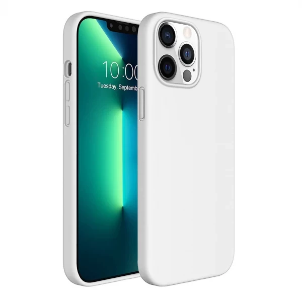 IPHONE 11 PRO LIQUID SILICONE CASE (NO LOGO) - WHITE  IPHONE 11 PRO