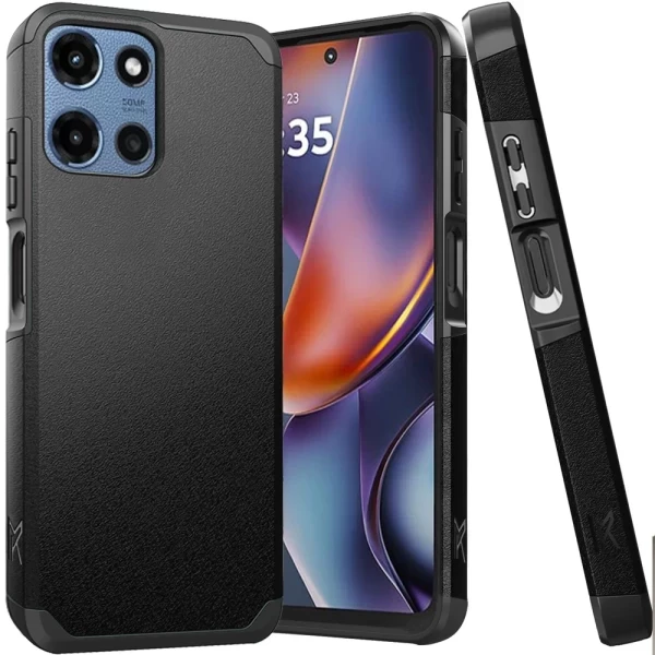 Satin Slim ShockProof Case With Poly Bag - BLACK MOTO G 5G 2025