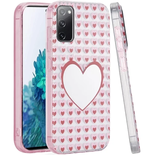 Double Layer Design IMD TPU Case - Mirror With Hearts  GALAXY S20 ULTRA (6.9 INC)