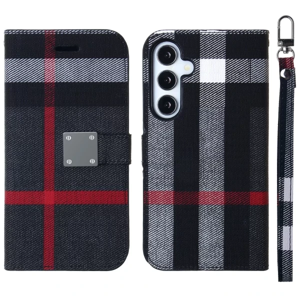 PRESTIGE WALLET - BLACK/RED (A2)  GALAXY S25