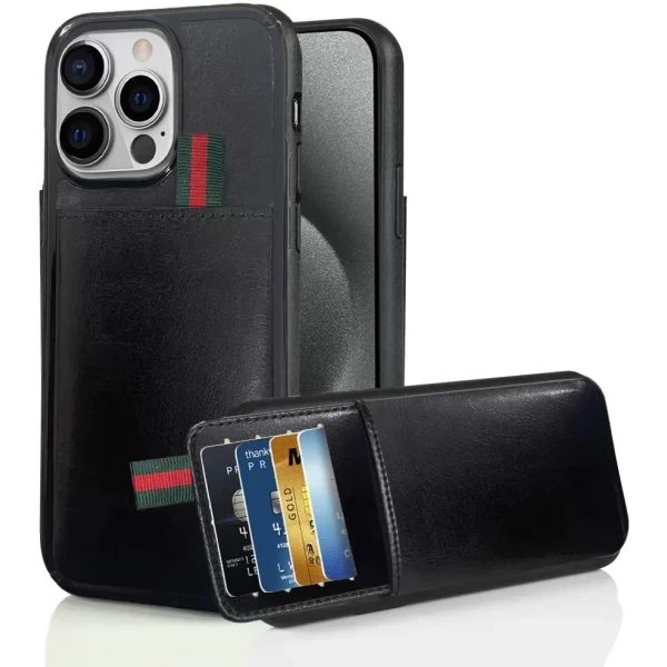 SUAVE LEATHER CC - BLACK IPHONE 15 PRO MAX