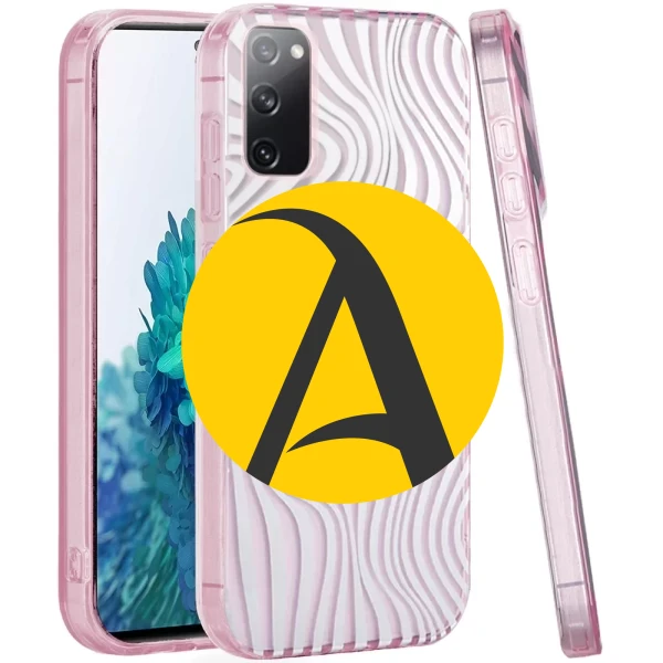 Double Layer Design IMD TPU Case - Wave Pink Zebra Stripes  GALAXY S21