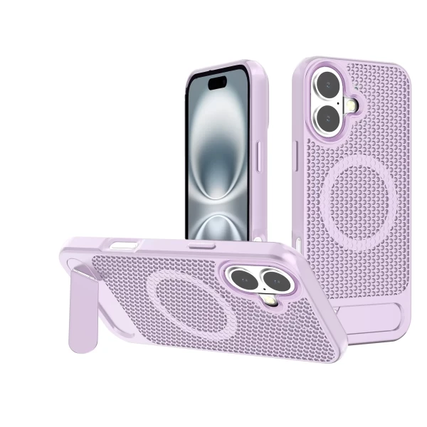 Arlo Carbon Magsafe Kickstand case - Pink IPHONE 16