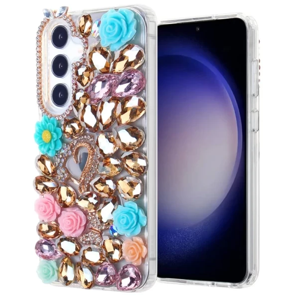 LUXOTIK FLORAL HEART - PINK TEAL (C10)  GALAXY S25