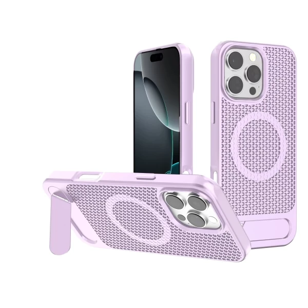 Arlo Carbon Magsafe Kickstand case - Pink  IPHONE 16 PRO