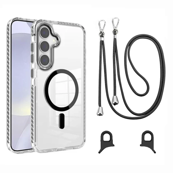 Clear Magsafe Strap - BLACK  GALAXY S25