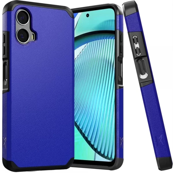 Satin Slim ShockProof Case With Poly Bag - BLUE  MOTO G POWER 5G 2025