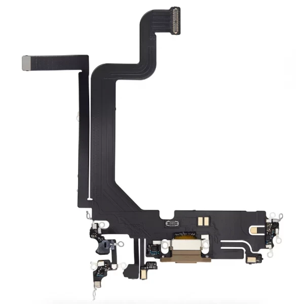 Charging Port Flex Cable Compatible For IPhone 14 Pro (Aftermarket Plus) - GOLD