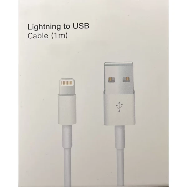 (IV) USB TO LIGHTNING CABLE (3FT) (NO LOGO) - WHITE  ALL MODEL