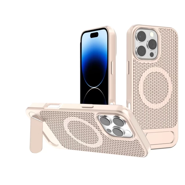 Arlo Carbon Magsafe Kickstand case - Rose Gold  IPHONE 14 PRO MAX