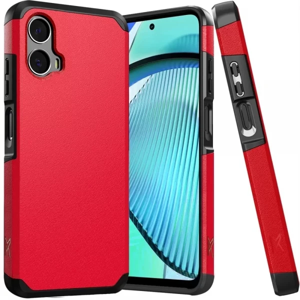 Satin Slim ShockProof Case With Poly Bag - RED MOTO G POWER 5G 2025