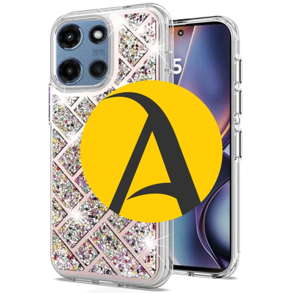 Bling Diamond Hybrid Case - MULTI COLOR/ ROSE GOLD (C)  MOTO G 5G 2025