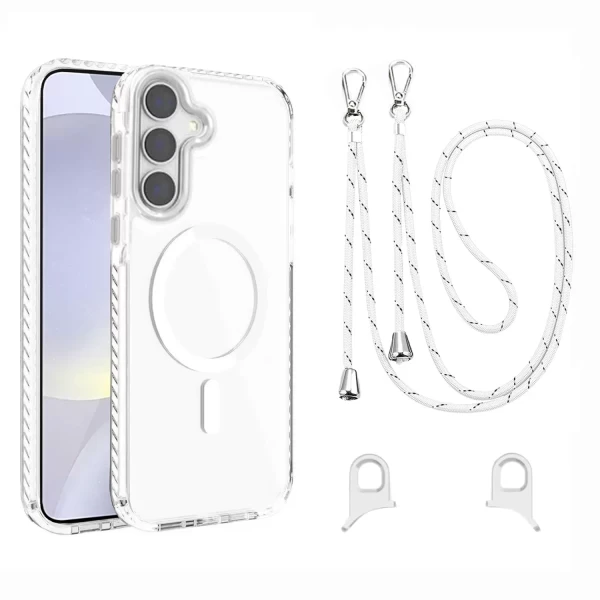 Clear Magsafe Strap - WHITE GALAXY S25