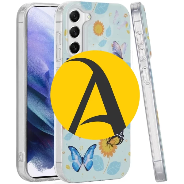 Double Layer Design IMD TPU Case - Mystic Butterflies  GALAXY S21