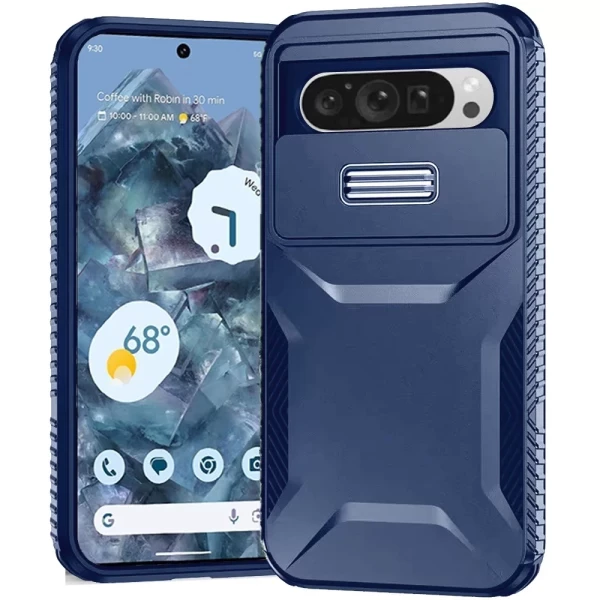 ENVOY SERIES U Design Hybrid with Camera Window Covering With Ring Stand - DARK BLUE  GOOGLE PIXEL 9 / PIXEL 9 PRO 6.3INCH