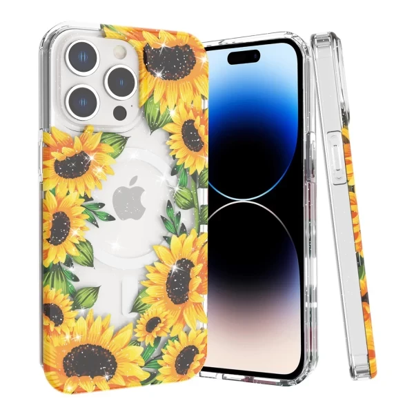 AMUSE MAGSAFE CLEAR - SUNFLOWER (GD26)  IPHONE 14 PRO MAX / 15 PRO MAX