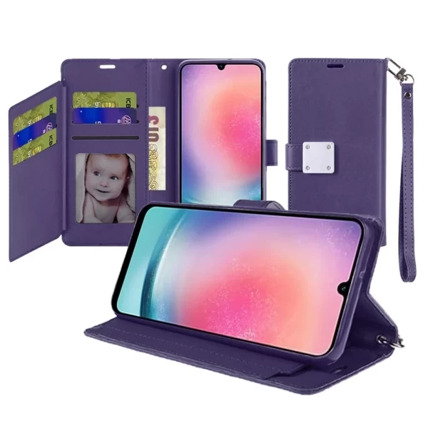 Wallet Diary Pouch - DARK PURPLE Galaxy A26 5G