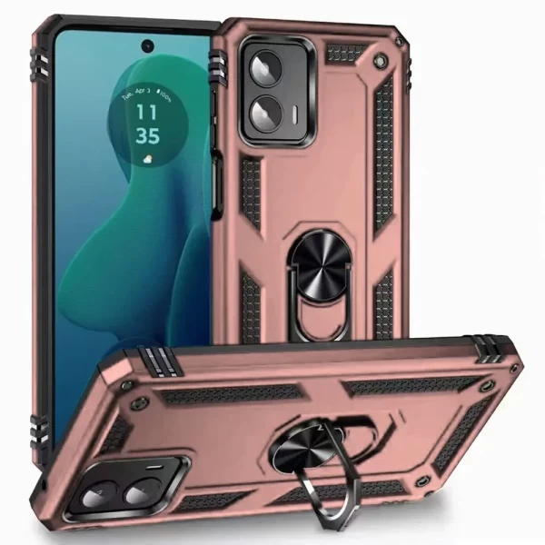 Hybrid Armor With Ring Stand Case - ROSE GOLD  MOTO G 5G 2025
