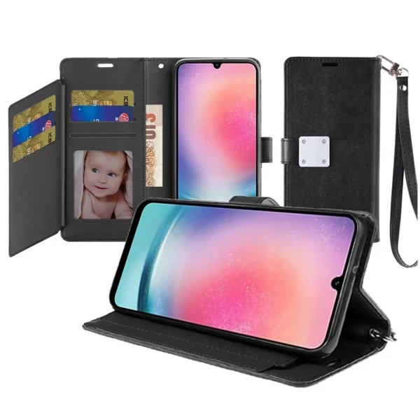 Wallet Diary Pouch - BLACK Galaxy A26 5G