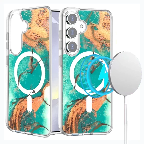 AMUSE MAGSAFE MARBLE - TEAL  GALAXY S25 PLUS