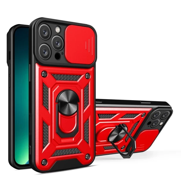 Armor Cam Slide Magsafe Stand - RED  IPHONE 13/12 PRO MAX