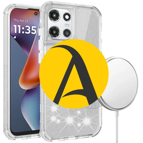 SLIM FORMATIC Heavy Duty Magsafe Glitter - CLEAR  MOTO G 5G 2025